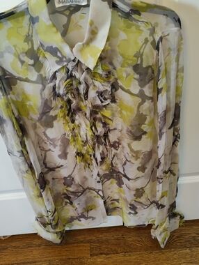 Maria Pinto Abstract Silk Shirt